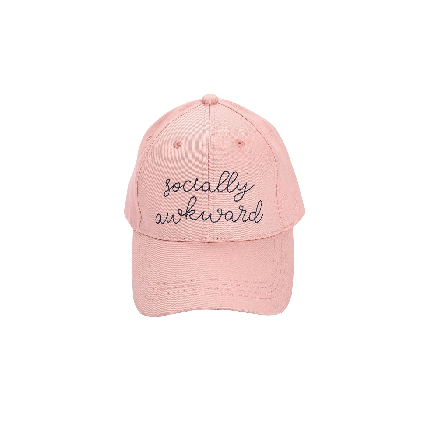 SALE Cotton Pink Socially Awkward Embroidered Hat