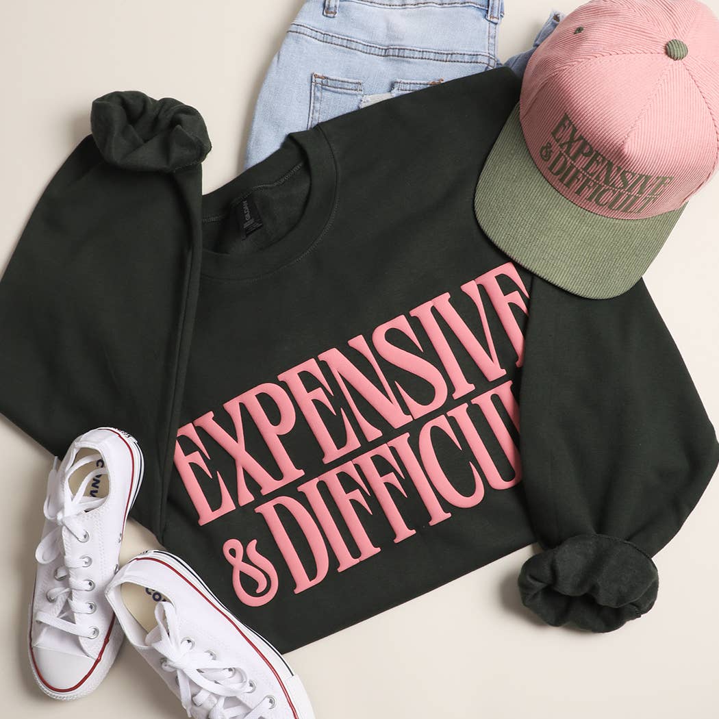 EXPENSIVE & DIFFICULT PUFF MIDWEIGHT Sweatshirt: BROWN SAVANA / XL