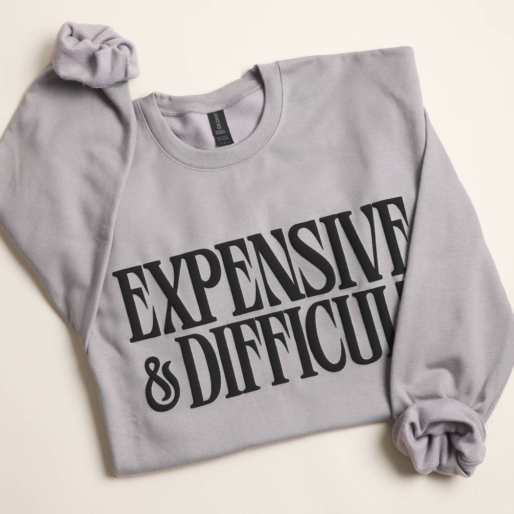 EXPENSIVE & DIFFICULT PUFF MIDWEIGHT Sweatshirt: BROWN SAVANA / XL