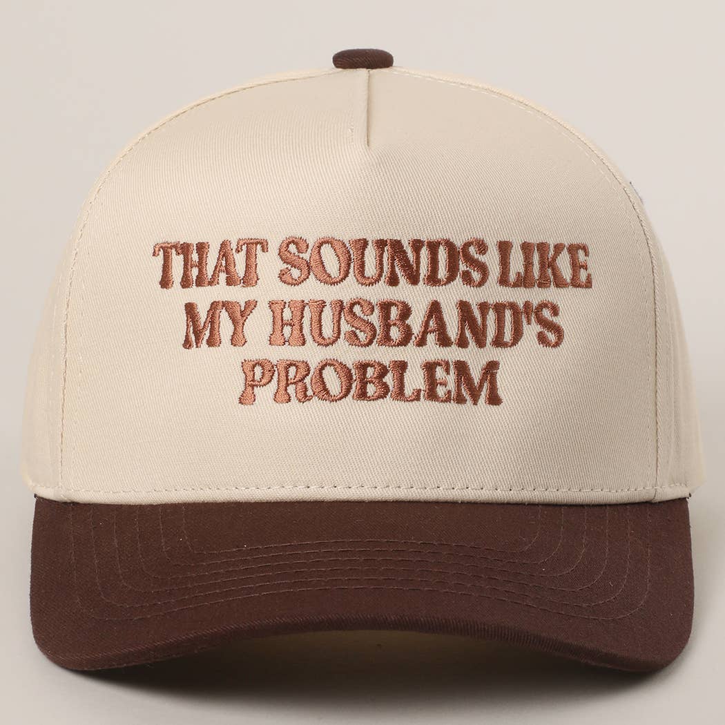 THAT SOUNDS LIKE..Embroidered Two-Tone Trucker Hat: BURGUNDY / One Size