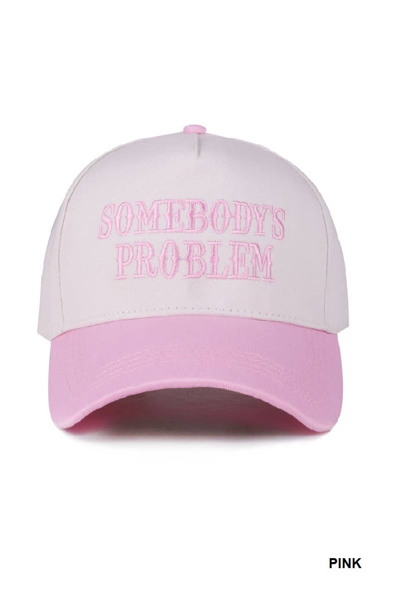 `.0731 Somebody's Problem Two Tone Canvas Cotton Cap SI-28471: ASH MOCHA-186973 / OS