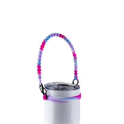 SILICONE PORTABLE ROPE HANDLE - FITS 3oz - 40oz TUMBLERS: Multi Hearts - 3 Pack