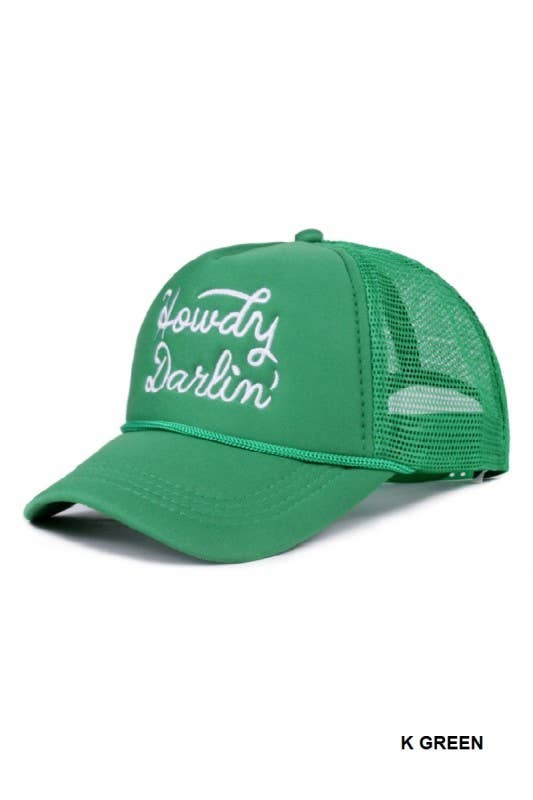 Howdy Darlin Mesh Trucker Cap: ASH MOCHA / 1 (ONE SIZE)