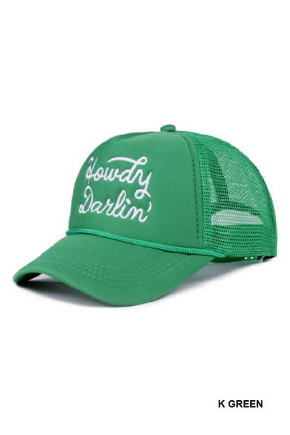 Howdy Darlin Mesh Trucker Cap: ASH MOCHA / 1 (ONE SIZE)