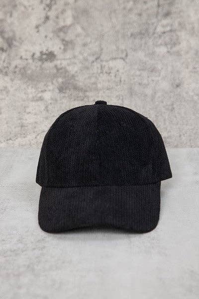 PLAIN CORDUROY BASEBALL CAP | 40CP016: BLUE