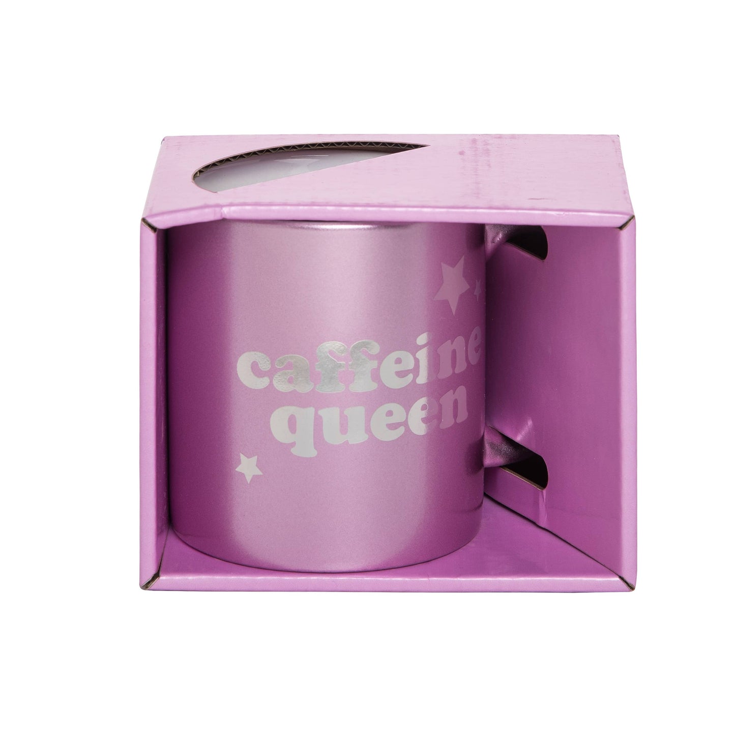 SALE Ceramic 8 oz Pink Caffeine Queen Coffee Mug