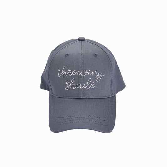 SALE Cotton Gray Throwing Shade Embroidered Hat