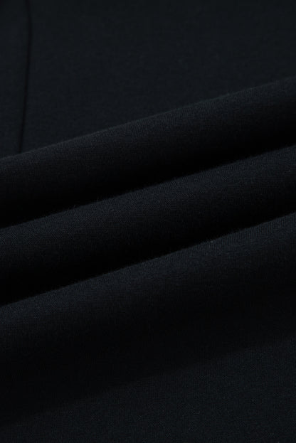 Black Leopard Drawstring Winter Fleece Pants