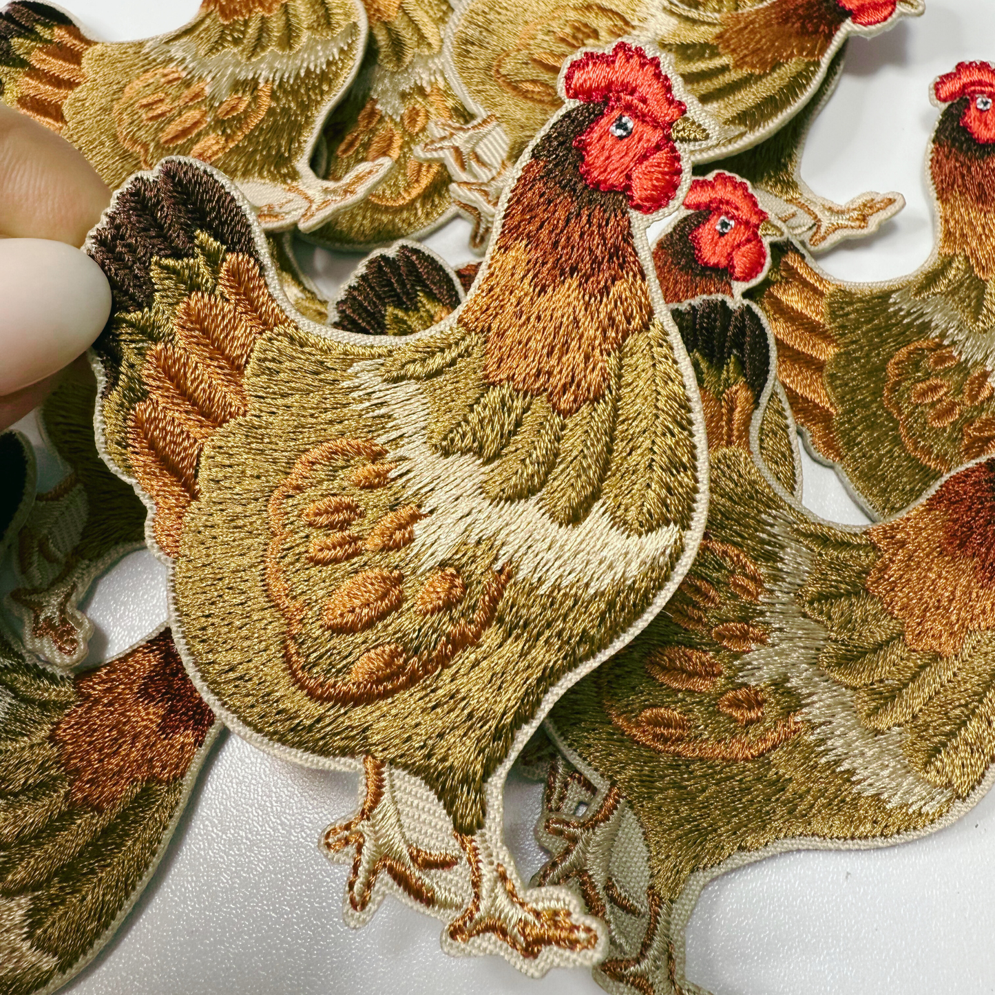 3" Chicken -  Embroidered Hat Patch: Embroidered Patch