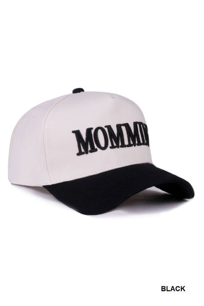 `.0724 Mommin' Two Tone Canvas Cotton Cap SI-28390: DENIM-189440 / OS