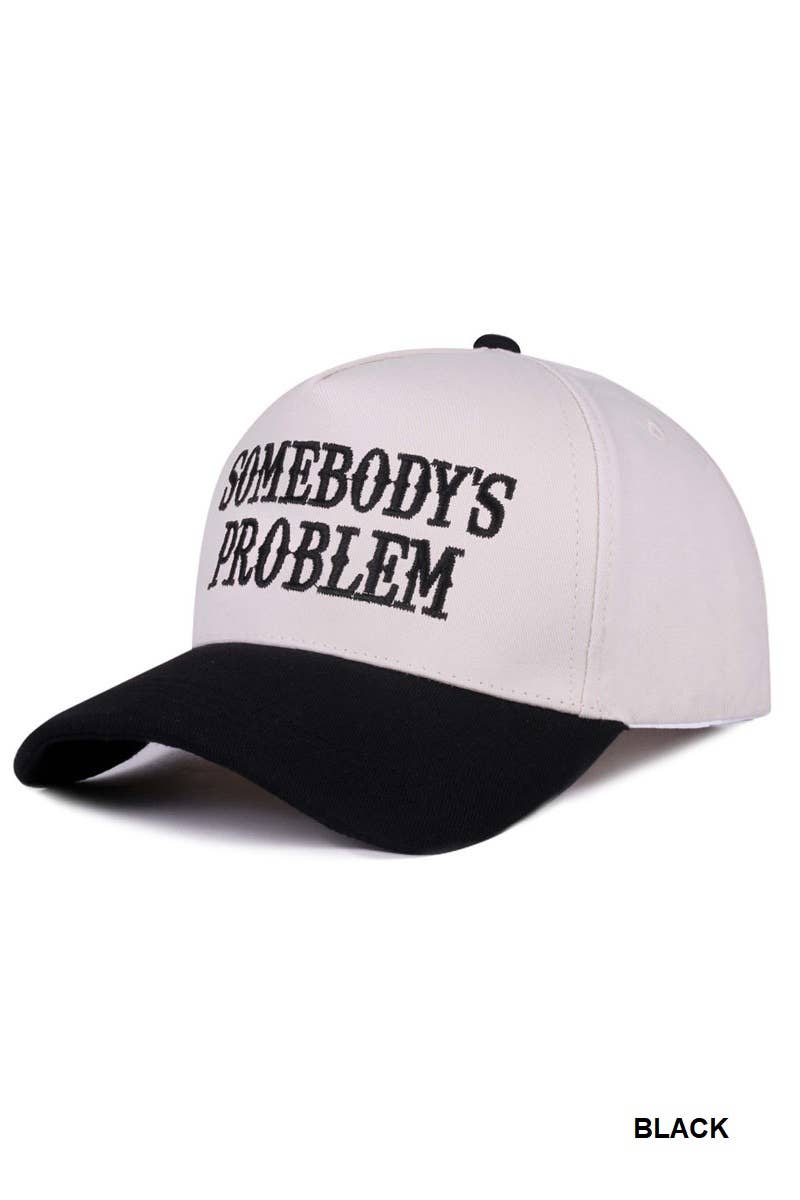 `.0731 Somebody's Problem Two Tone Canvas Cotton Cap SI-28471: ASH MOCHA-186973 / OS
