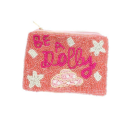 Ladies "Be a Dolly" Themed Beaded Coin Purse