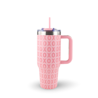 40oz POWDER COATED BIG SWIG TUMBLER - VALENTINE'S COLLECTION: XOXO