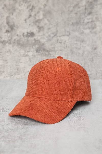 PLAIN CORDUROY BASEBALL CAP | 40CP016: BLUE