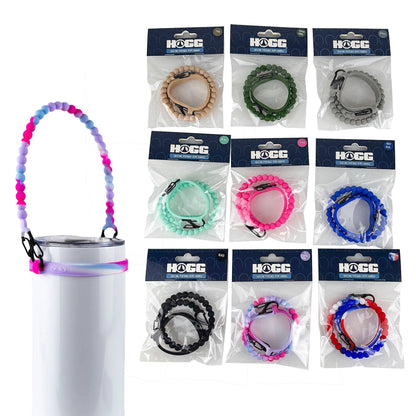 SILICONE PORTABLE ROPE HANDLE - FITS 3oz - 40oz TUMBLERS: Multi Hearts - 3 Pack