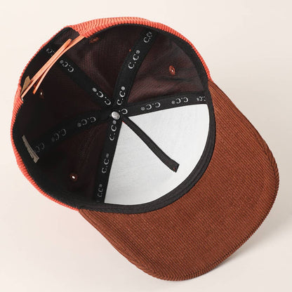 DEAD INSIDE BUT SPOOKY VIBES Two-Tone Corduroy Trucker Hat: BLACK / One Size