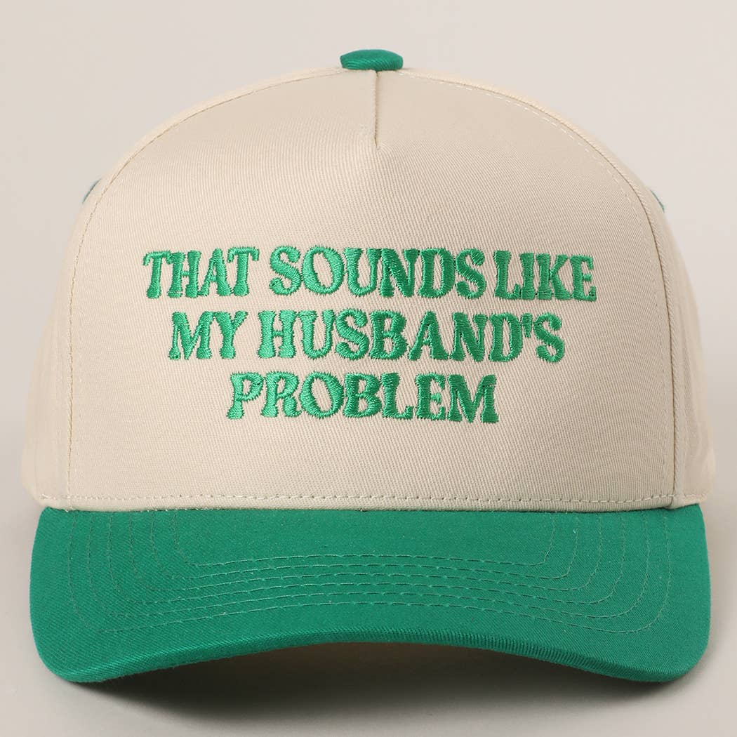 THAT SOUNDS LIKE..Embroidered Two-Tone Trucker Hat: LIGHT PINK / One Size