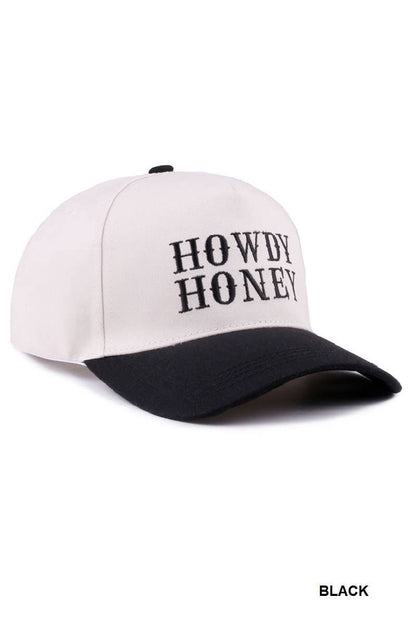 ....0812 Howdy Honey Two Tone Canvas Cotton Cap SI-28119: FUCHSIA-183899 / OS