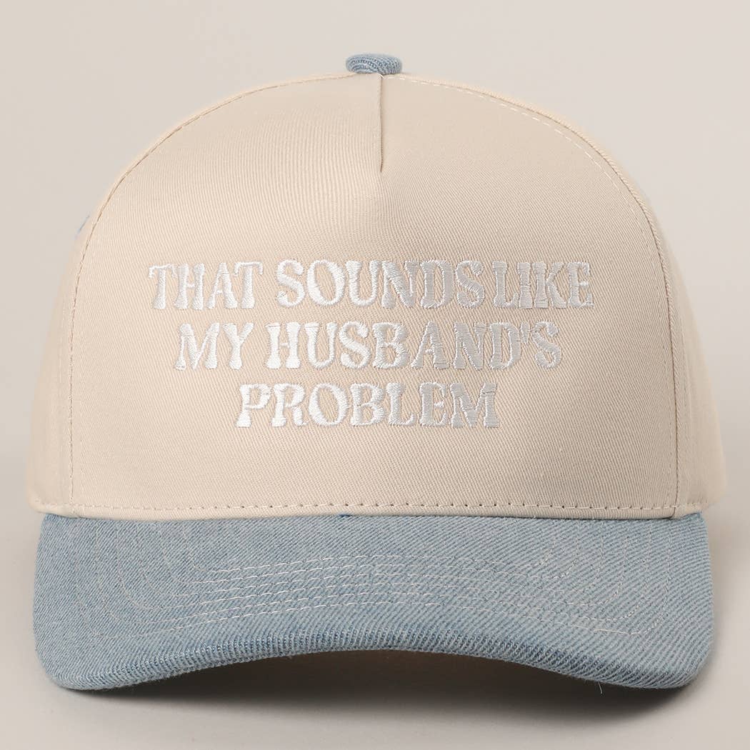 THAT SOUNDS LIKE..Embroidered Two-Tone Trucker Hat: LIGHT PINK / One Size