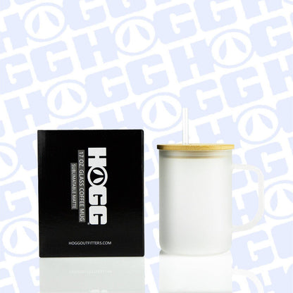 17oz SUBLIMATABLE GLASS COFFEE MUG - MATTE