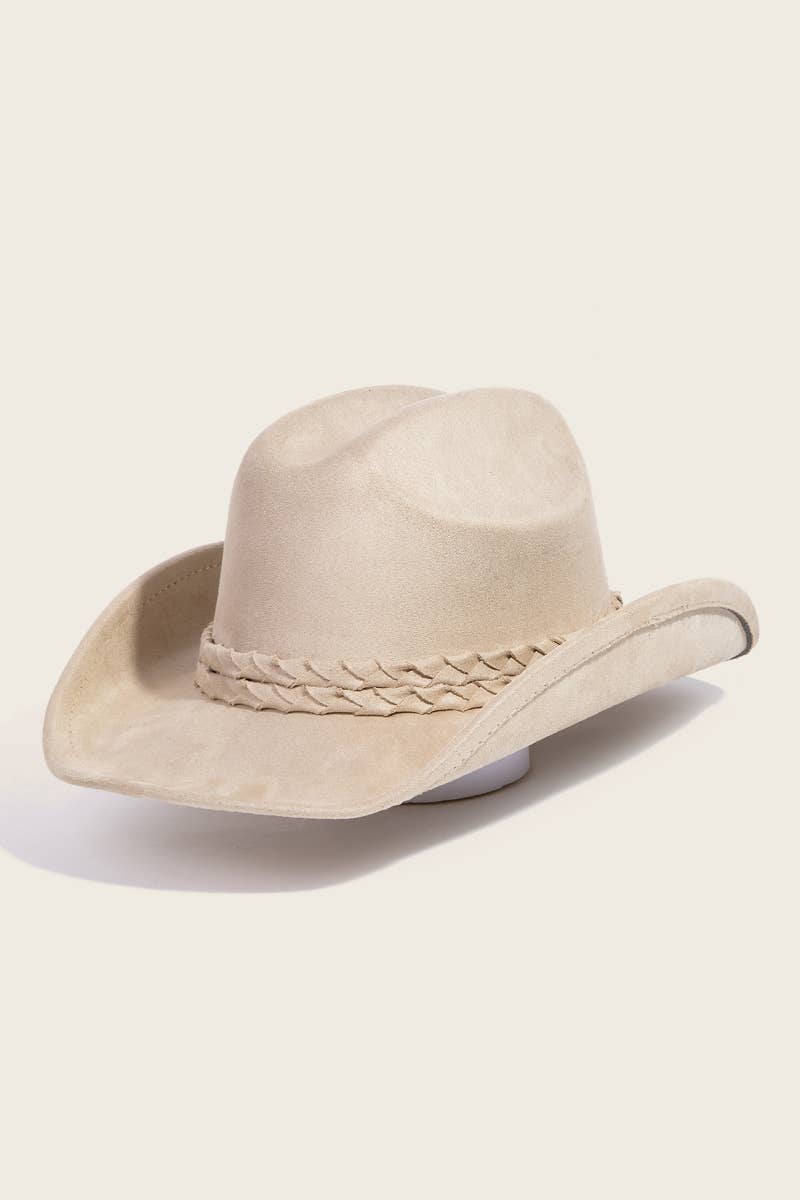 Double Braid Rope Western Cowboy Hat: PU