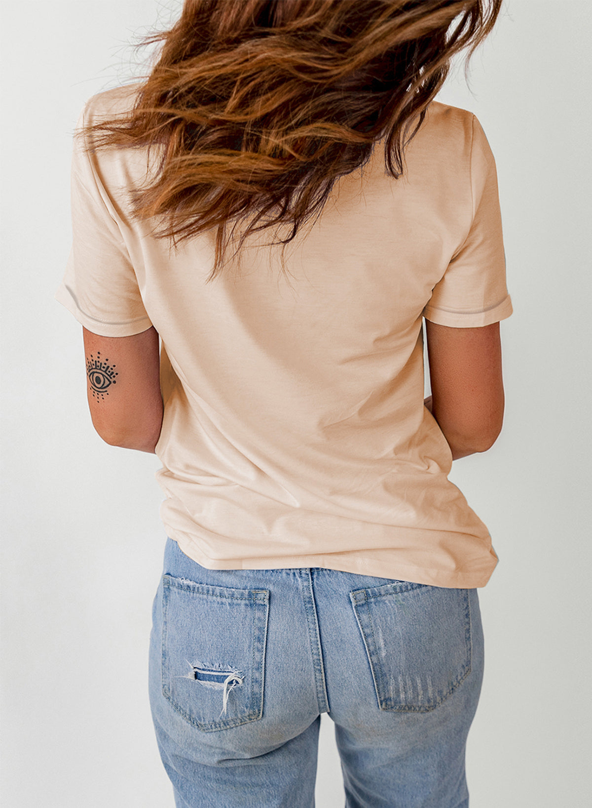 Khaki Western Poker Card Graphic T Shirt