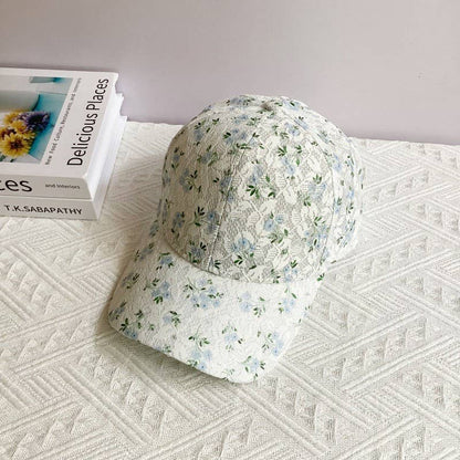 FLORAL CASUAL BASEBALL CAP | 40HW736: Blue