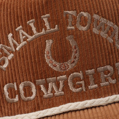 SMALL TOWN COWGIRL Corduroy Rope Trucker Hat: SAGE / One Size