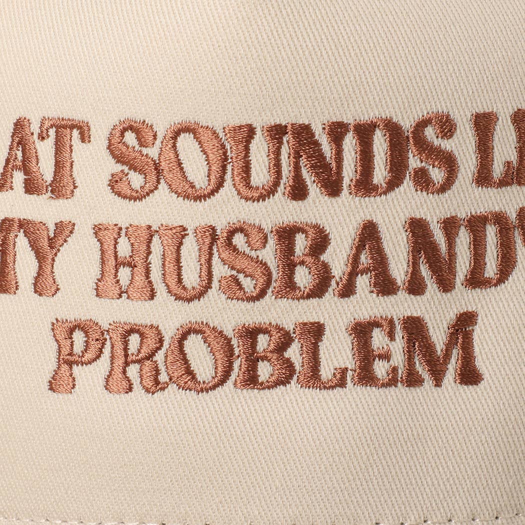 THAT SOUNDS LIKE..Embroidered Two-Tone Trucker Hat: BURGUNDY / One Size