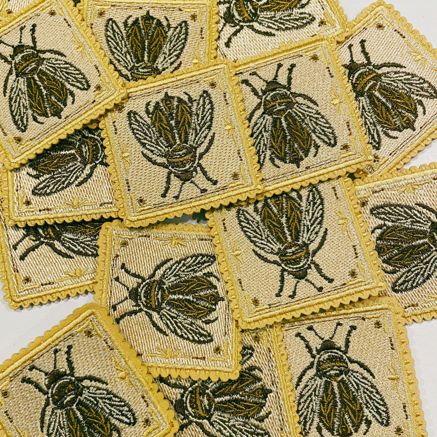 2" Bee -  Embroidered Hat Patch: 2" Embroidered Patch