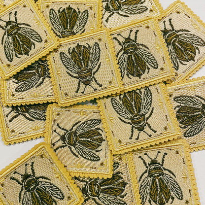 2" Bee -  Embroidered Hat Patch: 2" Embroidered Patch