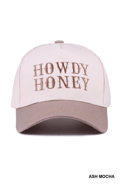 ....0812 Howdy Honey Two Tone Canvas Cotton Cap SI-28119: FUCHSIA-183899 / OS