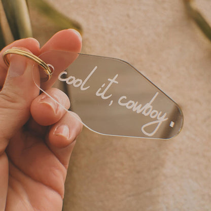 Cool It, Cowboy Keychain: Gold