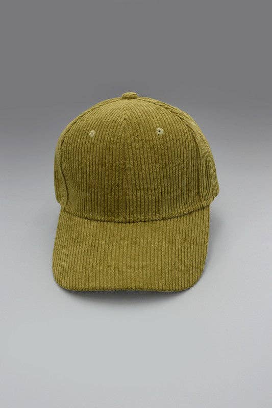 PLAIN CORDUROY BASEBALL CAP | 40CP016: BLUE