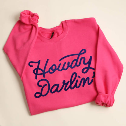 HOWDY DARLIN' Heavyweight Crewneck Sweatshirt: GARNET / XL
