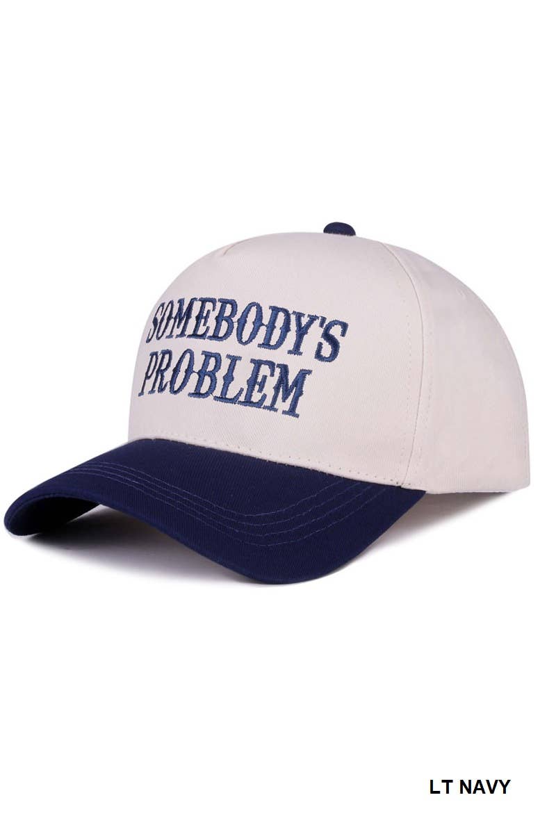 `.0731 Somebody's Problem Two Tone Canvas Cotton Cap SI-28471: ASH MOCHA-186973 / OS