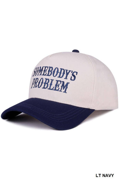 `.0731 Somebody's Problem Two Tone Canvas Cotton Cap SI-28471: ASH MOCHA-186973 / OS