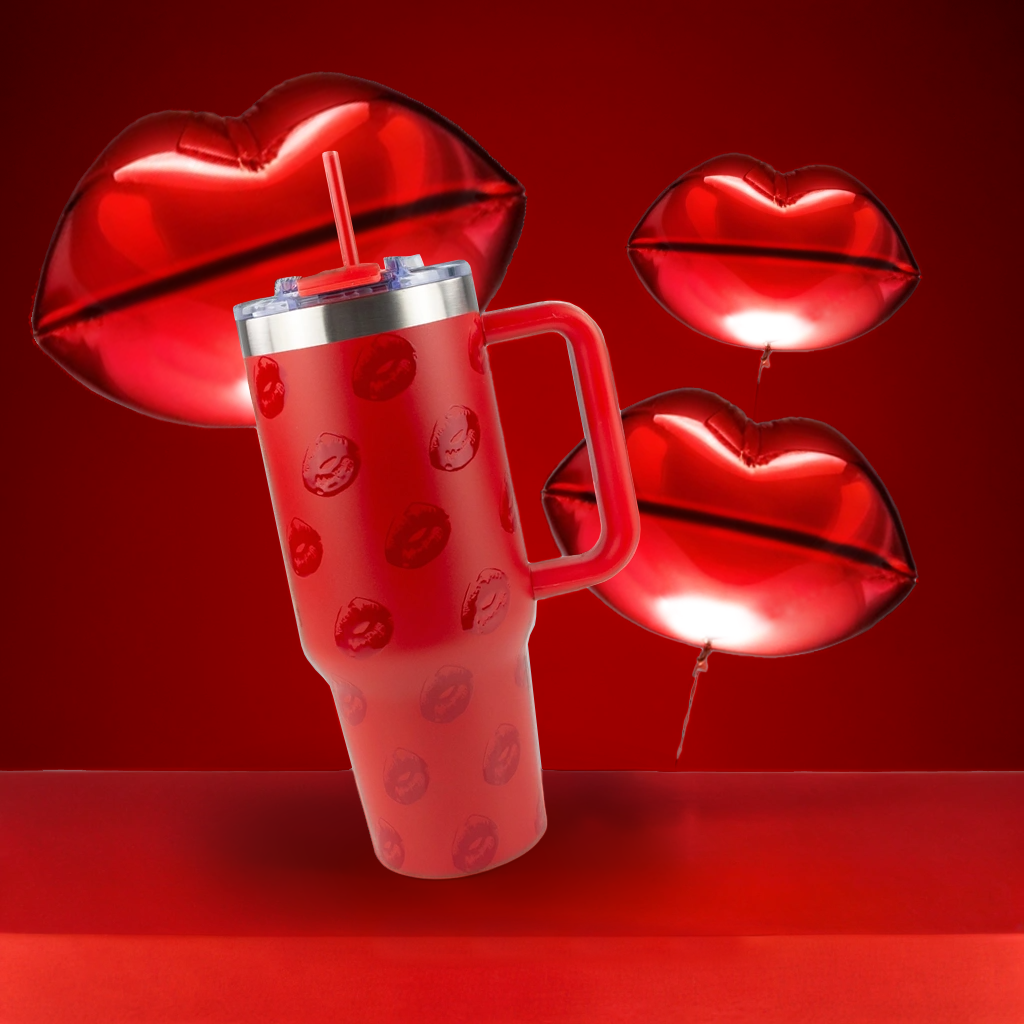 40oz POWDER COATED BIG SWIG TUMBLER - VALENTINE'S COLLECTION: Conversation Heart