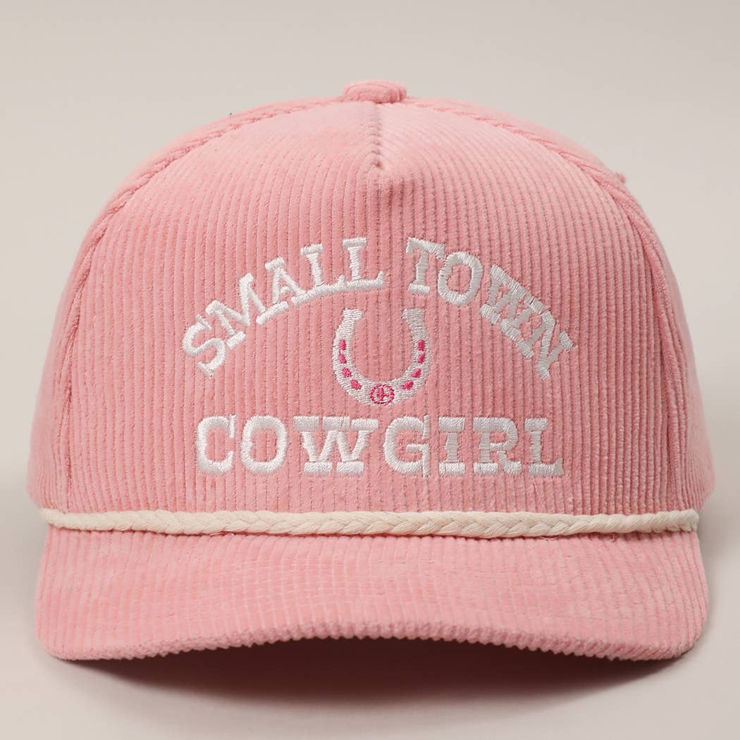 SMALL TOWN COWGIRL Corduroy Rope Trucker Hat: SAGE / One Size