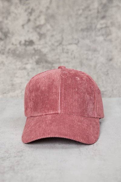 PLAIN CORDUROY BASEBALL CAP | 40CP016: BLUE