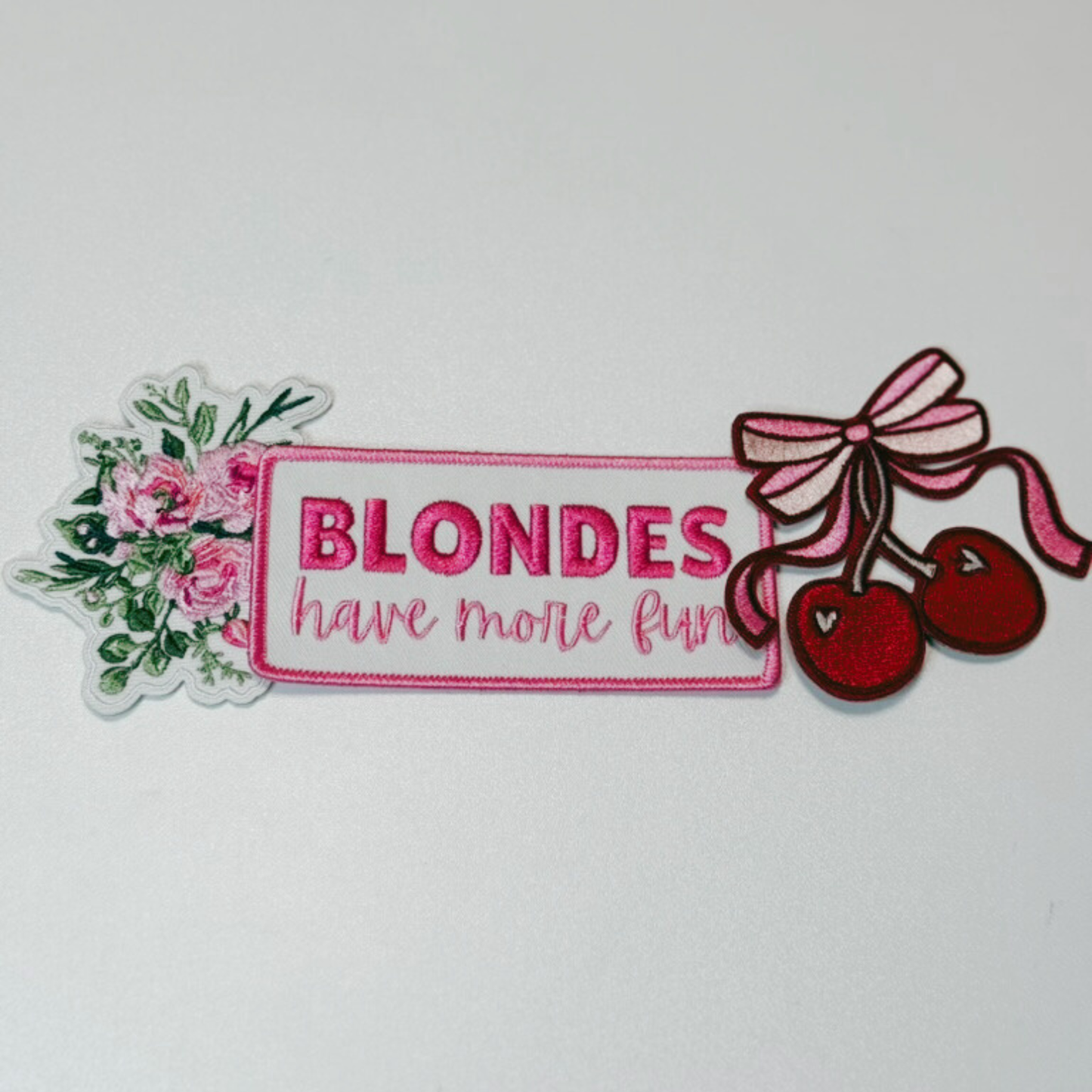 3" Floral iron on Patch  -  Embroidered Hat Patch: Embroidered Patch