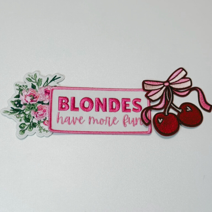 3" Floral iron on Patch  -  Embroidered Hat Patch: Embroidered Patch