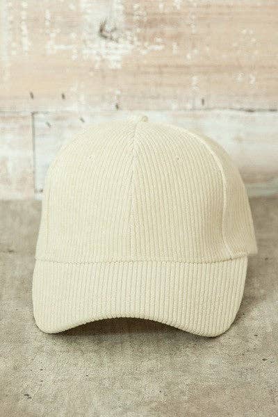 PLAIN CORDUROY BASEBALL CAP | 40CP016: BLUE