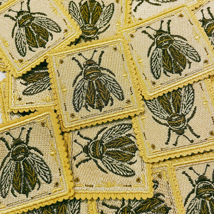 2" Bee -  Embroidered Hat Patch: 2" Embroidered Patch