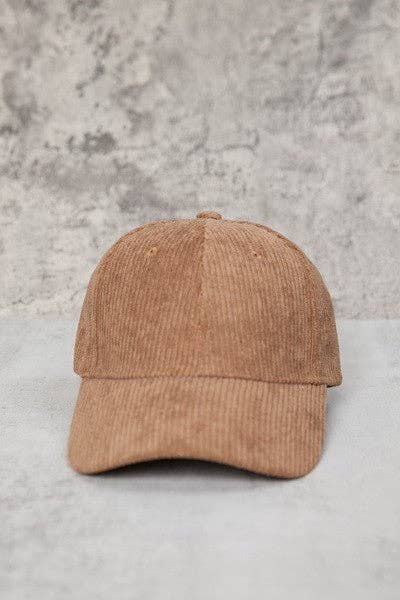 PLAIN CORDUROY BASEBALL CAP | 40CP016: MAUVE