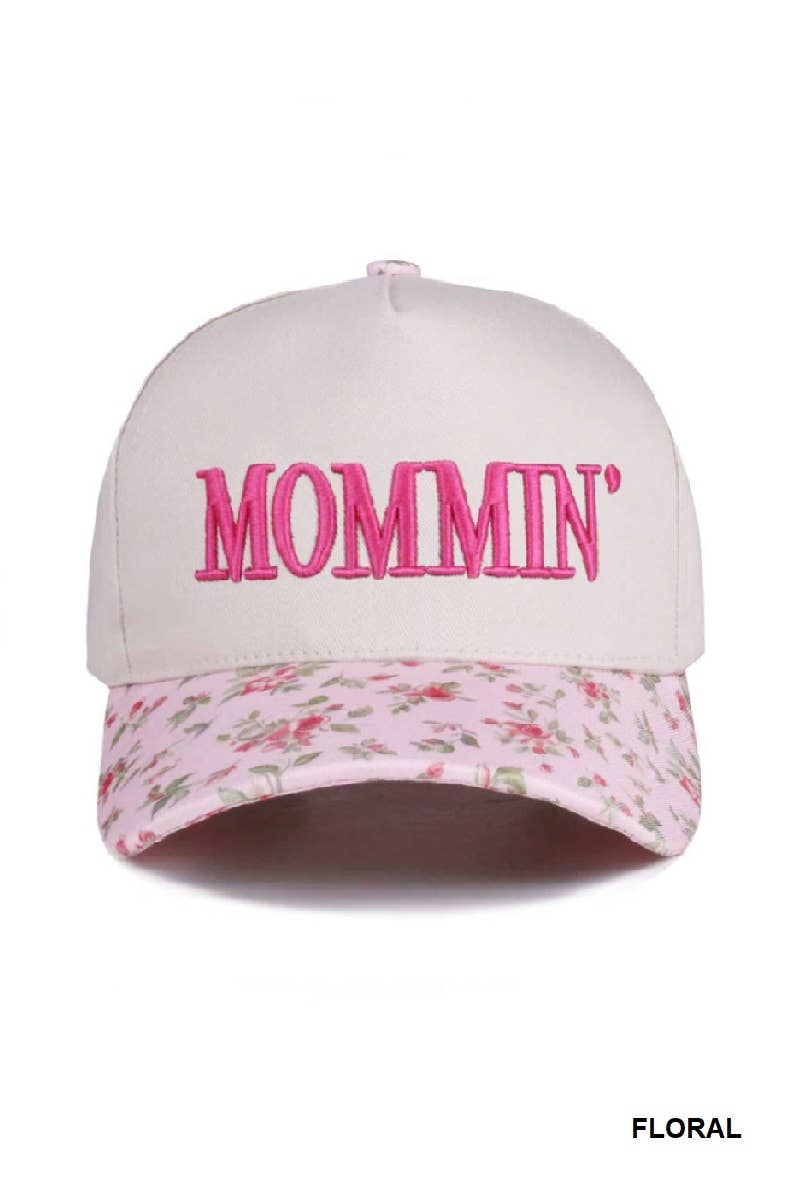 `.0724 Mommin' Two Tone Canvas Cotton Cap SI-28390: DENIM-189440 / OS