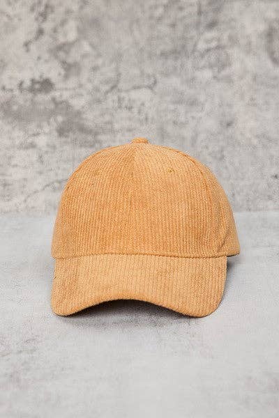 PLAIN CORDUROY BASEBALL CAP | 40CP016: MAUVE