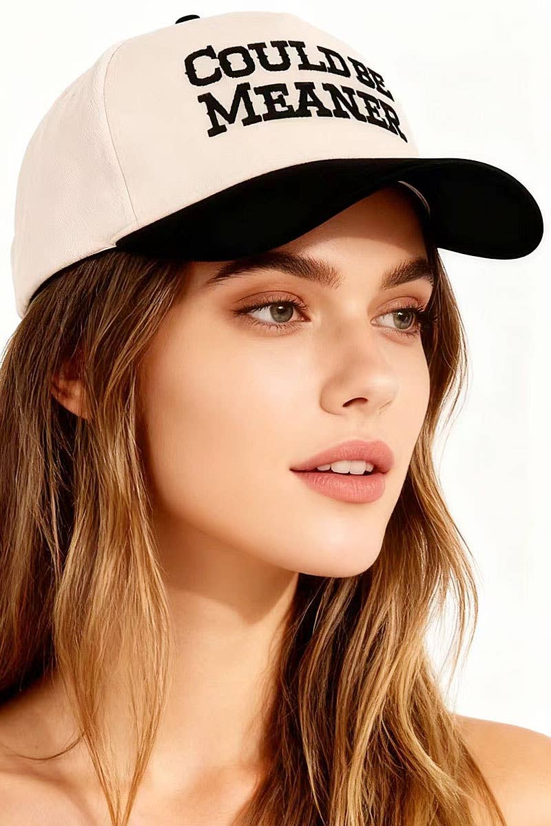 .1208 Could Be Meaner Two Tone Cotton Cap SI-29120: ASH MOCHA-192075 / OS