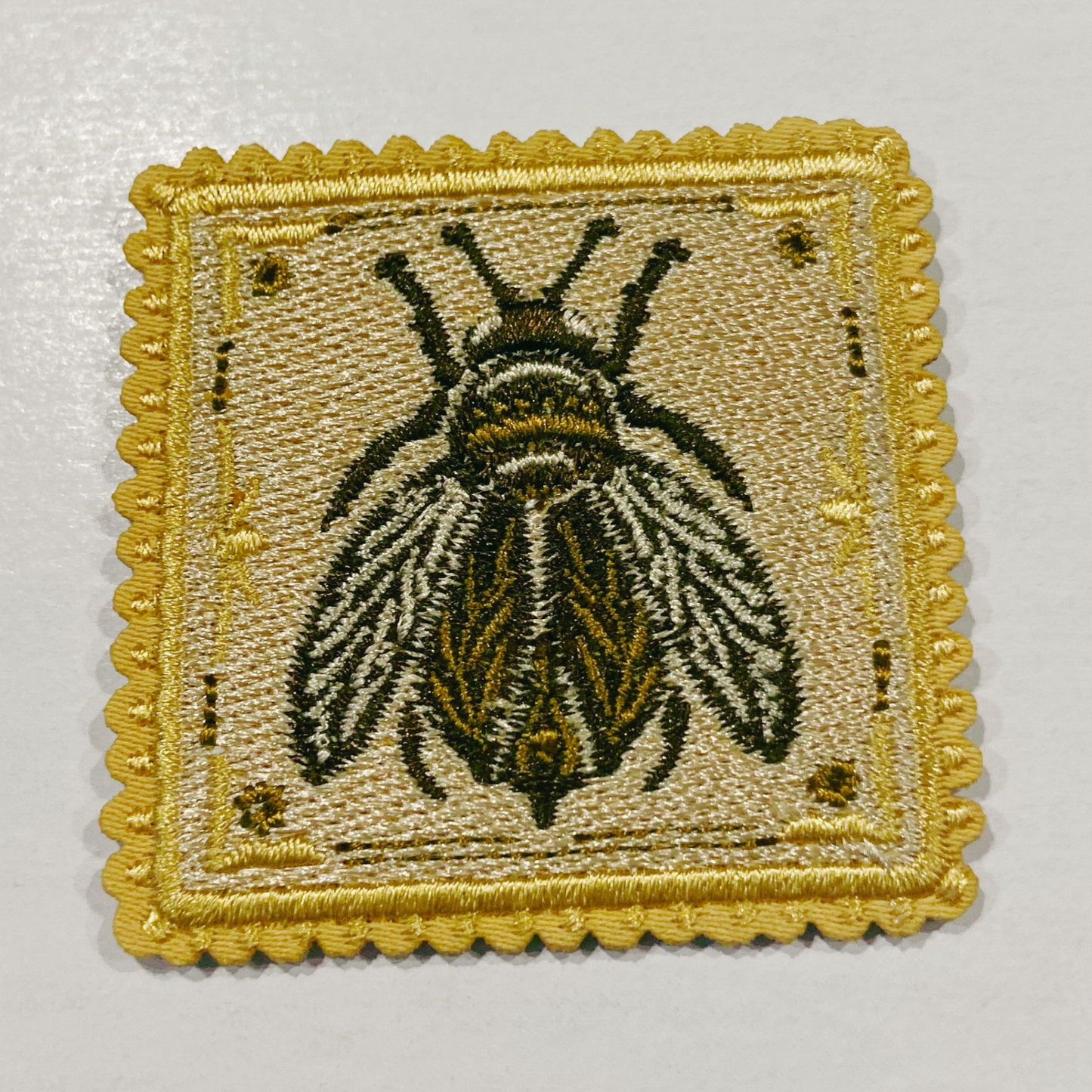 2" Bee -  Embroidered Hat Patch: 2" Embroidered Patch