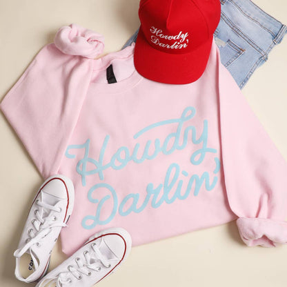 HOWDY DARLIN' Heavyweight Crewneck Sweatshirt: GARNET / S